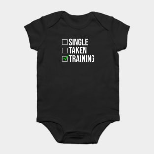 Single Taken Training Funny Fitness Gym Baby Bodysuit